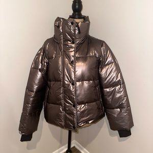 Metallic Puffer Coat